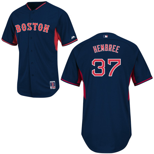 Heath Hembree #37 mlb Jersey-Boston Red Sox Women's Authentic 2014 Road Cool Base BP Navy Baseball Jersey